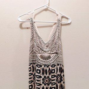 Nude and Tribal Print Forever21 Maxi Dress
